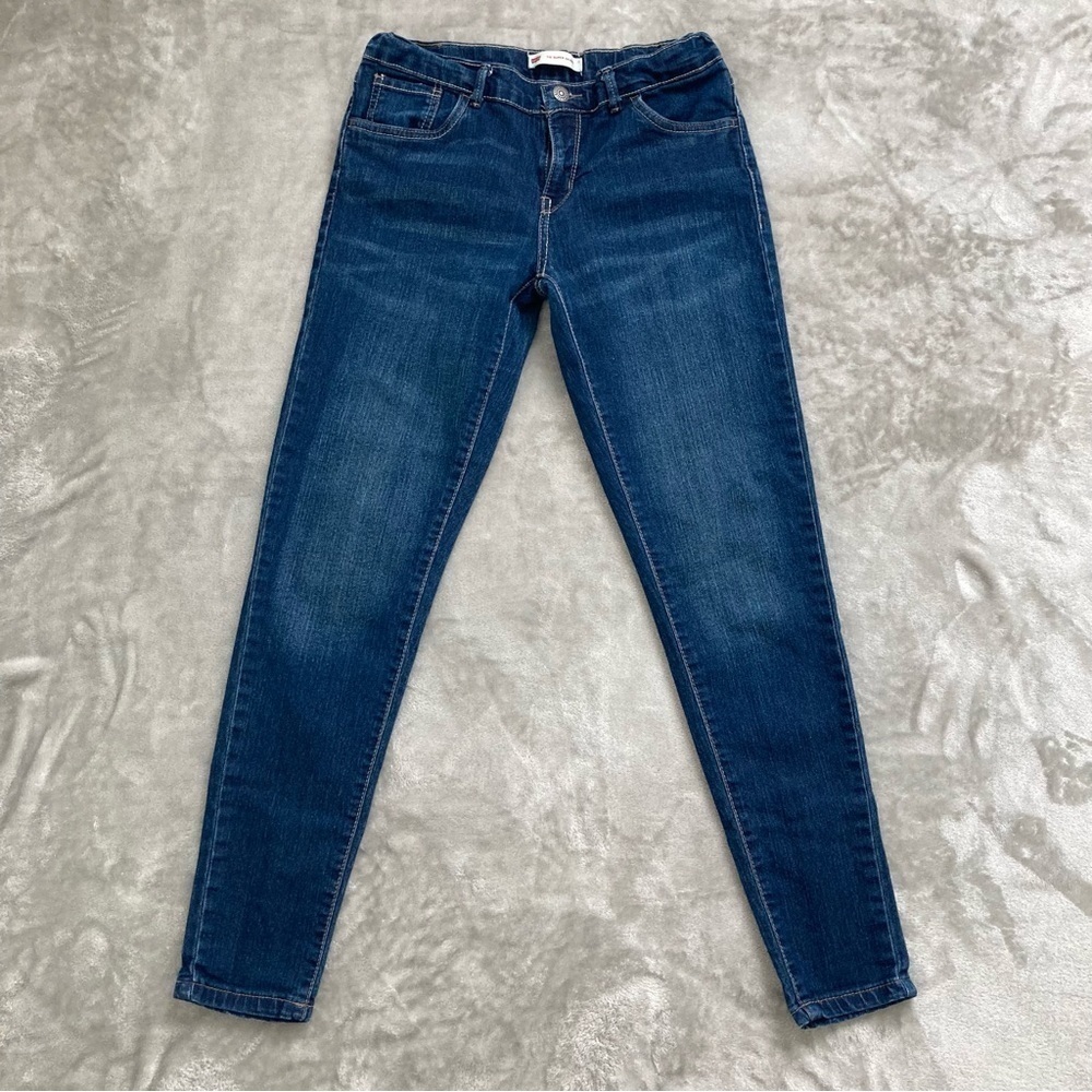 Levi’s 710 Super Skinny Jeans Dark Wash Youth Size 16 R Girls Boys Blue Denim